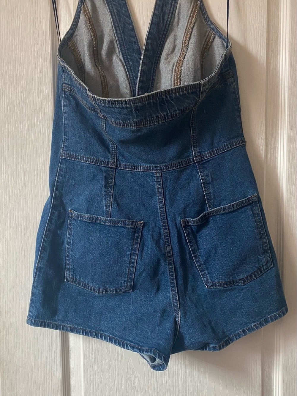 Universal Thread Y2k Festival Boho Chic Denim Halter Retro Romper 8 - Picture 5 of 7